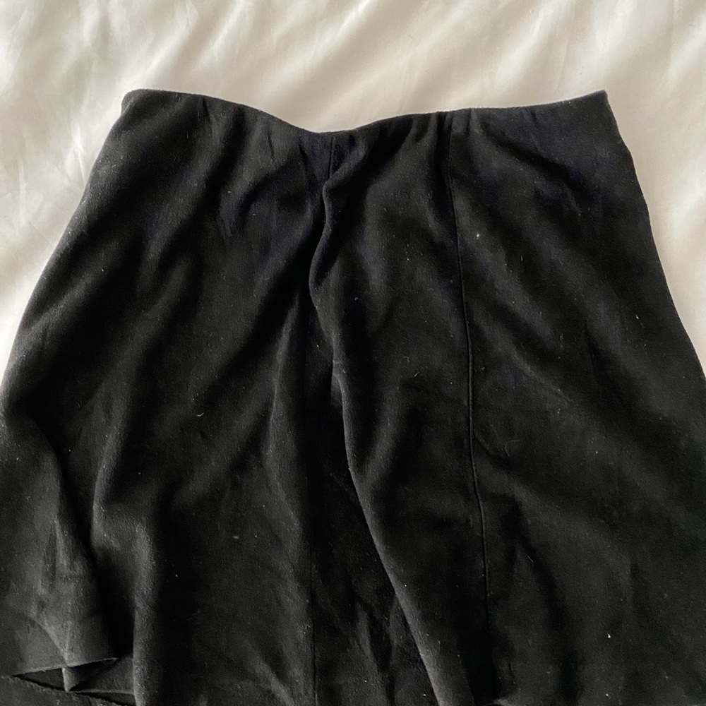 Suede mini skirt and vintage top